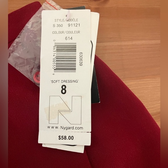 Nygard Red Washable Silk Pants Size 8 Petite New With Tags - Picture 4 of 11
